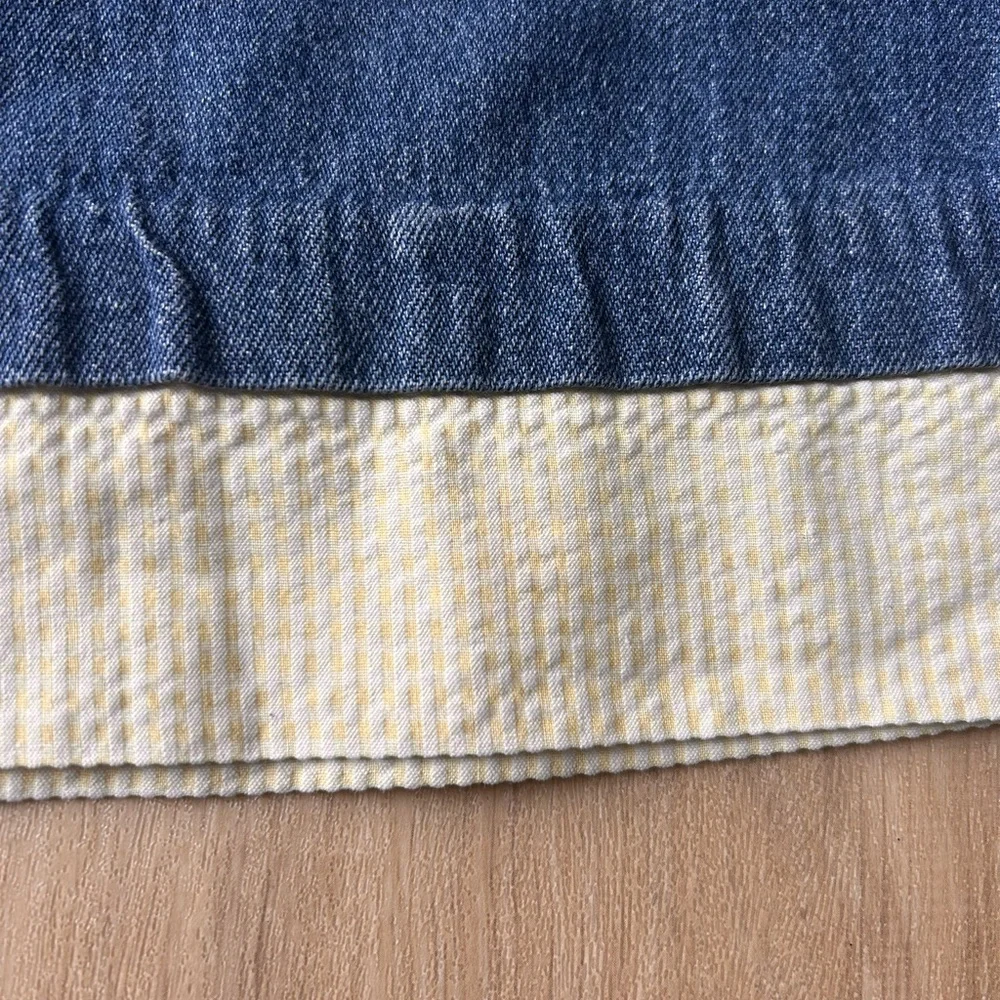 Vintage denim dress girls floral embroidered sundress Mayfair kids size 4t - Picture 3 of 6